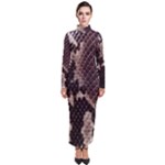 Snake Skin, Reptile Skin, Snake Skin Textures, Brown Snake Turtleneck Maxi Dress