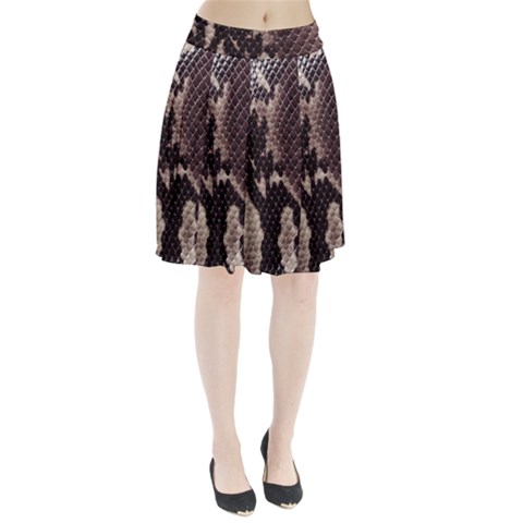 Snake Skin, Reptile Skin, Snake Skin Textures, Brown Snake Pleated Skirt from ArtsNow.com