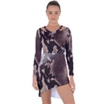 Snake Skin, Reptile Skin, Snake Skin Textures, Brown Snake Asymmetric Cut-Out Shift Dress