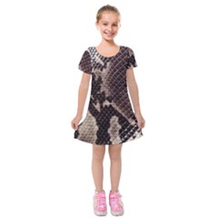 Snake Skin, Reptile Skin, Snake Skin Textures, Brown Snake Kids  Short Sleeve Velvet Dress from ArtsNow.com