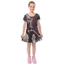 Kids  Short Sleeve Velvet Dress 