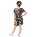 Kids  Short Sleeve Velvet Dress 