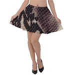 Snake Skin, Reptile Skin, Snake Skin Textures, Brown Snake Velvet Skater Skirt