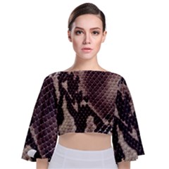 Tie Back Butterfly Sleeve Chiffon Top 