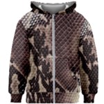 Snake Skin, Reptile Skin, Snake Skin Textures, Brown Snake Kids  Zipper Hoodie Without Drawstring