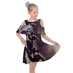 Kids  Shoulder Cutout Chiffon Dress 