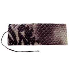 Snake Skin, Reptile Skin, Snake Skin Textures, Brown Snake Roll Up Canvas Pencil Holder (S) from ArtsNow.com