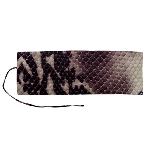 Snake Skin, Reptile Skin, Snake Skin Textures, Brown Snake Roll Up Canvas Pencil Holder (M) from ArtsNow.com