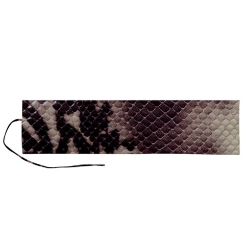 Snake Skin, Reptile Skin, Snake Skin Textures, Brown Snake Roll Up Canvas Pencil Holder (L) from ArtsNow.com