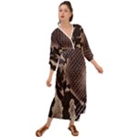 Snake Skin, Reptile Skin, Snake Skin Textures, Brown Snake Grecian Style  Maxi Dress