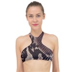 Snake Skin, Reptile Skin, Snake Skin Textures, Brown Snake High Neck Bikini Top