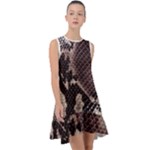 Snake Skin, Reptile Skin, Snake Skin Textures, Brown Snake Frill Swing Dress