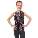 Snake Skin, Reptile Skin, Snake Skin Textures, Brown Snake Kids  Sleeveless Polo T-Shirt