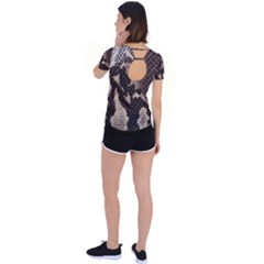 Back Circle Cutout Sports T-Shirt 