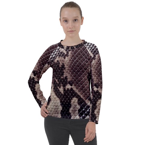 Snake Skin, Reptile Skin, Snake Skin Textures, Brown Snake Women s Long Sleeve Raglan T