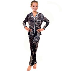 Kids  Satin Long Sleeve Pajamas Set 