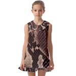 Snake Skin, Reptile Skin, Snake Skin Textures, Brown Snake Kids  Pilgrim Collar Ruffle Hem Dress