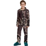 Snake Skin, Reptile Skin, Snake Skin Textures, Brown Snake Kids  Long Sleeve Velvet Pajamas Set