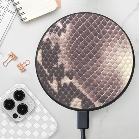 Snake Skin, Reptile Skin, Snake Skin Textures, Brown Snake Wireless Fast Charger(Black) from ArtsNow.com