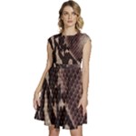 Snake Skin, Reptile Skin, Snake Skin Textures, Brown Snake Cap Sleeve High Waist Dress