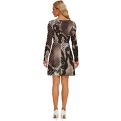 Long Sleeve Wide Neck Velvet Dress 