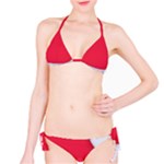 White Red Ripples Classic Bikini Set