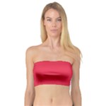 White Red Ripples Bandeau Top