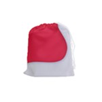 White Red Ripples Drawstring Pouch (Medium)