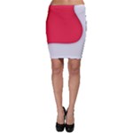 White Red Ripples Bodycon Skirt