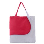 White Red Ripples Grocery Tote Bag