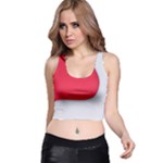 White Red Ripples Racer Back Crop Top