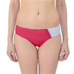 White Red Ripples Hipster Bikini Bottoms