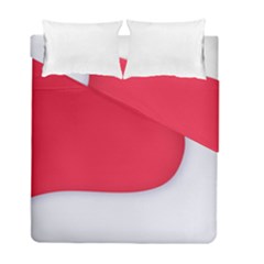 White Red Ripples Duvet Cover Double Side (Full/ Double Size) from ArtsNow.com