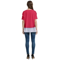 V-Neck Split Shoulder Casual T-Shirt 