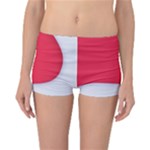 White Red Ripples Reversible Boyleg Bikini Bottoms