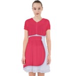 White Red Ripples Adorable in Chiffon Dress