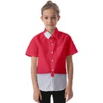 White Red Ripples Kids  Short Sleeve Shirt