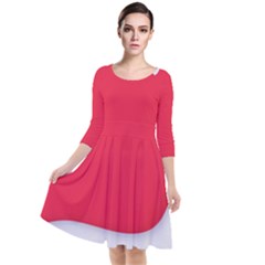 Quarter Sleeve Waist Band Dress 