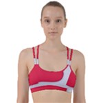 White Red Ripples Line Them Up Sports Bra