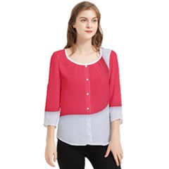 Chiffon Quarter Sleeve Blouse 