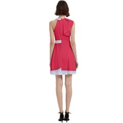 Cocktail Party Halter Sleeveless Dress With Pockets 