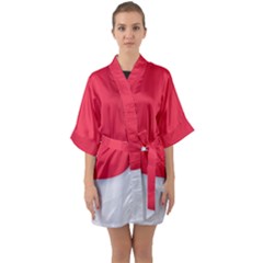 Half Sleeve Satin Kimono  