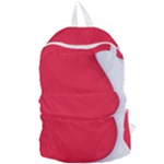 White Red Ripples Foldable Lightweight Backpack