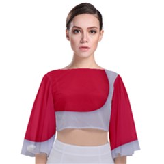 Tie Back Butterfly Sleeve Chiffon Top 