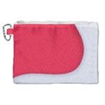 White Red Ripples Canvas Cosmetic Bag (XL)