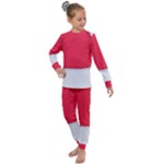 White Red Ripples Kids  Long Sleeve Set 