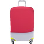 White Red Ripples Luggage Cover (Large)