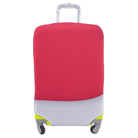 White Red Ripples Luggage Cover (Medium) from ArtsNow.com