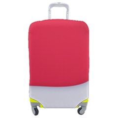 White Red Ripples Luggage Cover (Medium) from ArtsNow.com