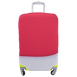 White Red Ripples Luggage Cover (Medium)